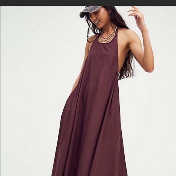FREE PEOPLE ENDLESS SUMMER BEACHSIDE TIDE HALTER MAXI DRESS